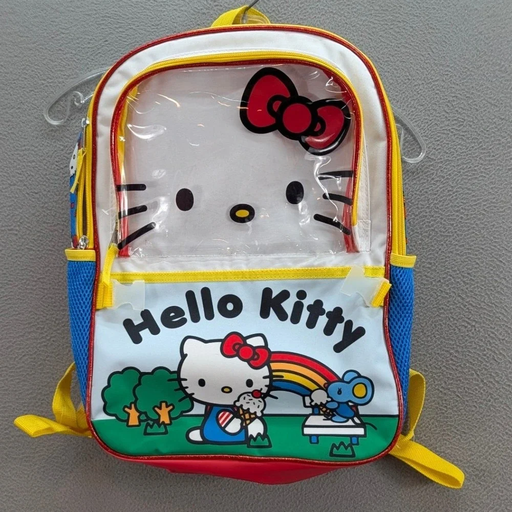 Sanrio Hello Kitty Summer Day Kids Backpack Multicolor Youth School Bag Kidcore